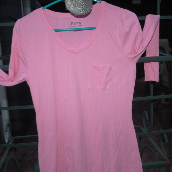 HANES long sleeve medium pink - Picture 1 of 4